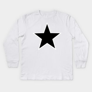 Black and White Star Kids Long Sleeve T-Shirt
